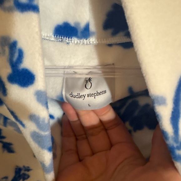 Dudley Stephens x Mestiza NY Juliet Fleece Turtleneck in Blue Toile Print - Picture 5 of 7